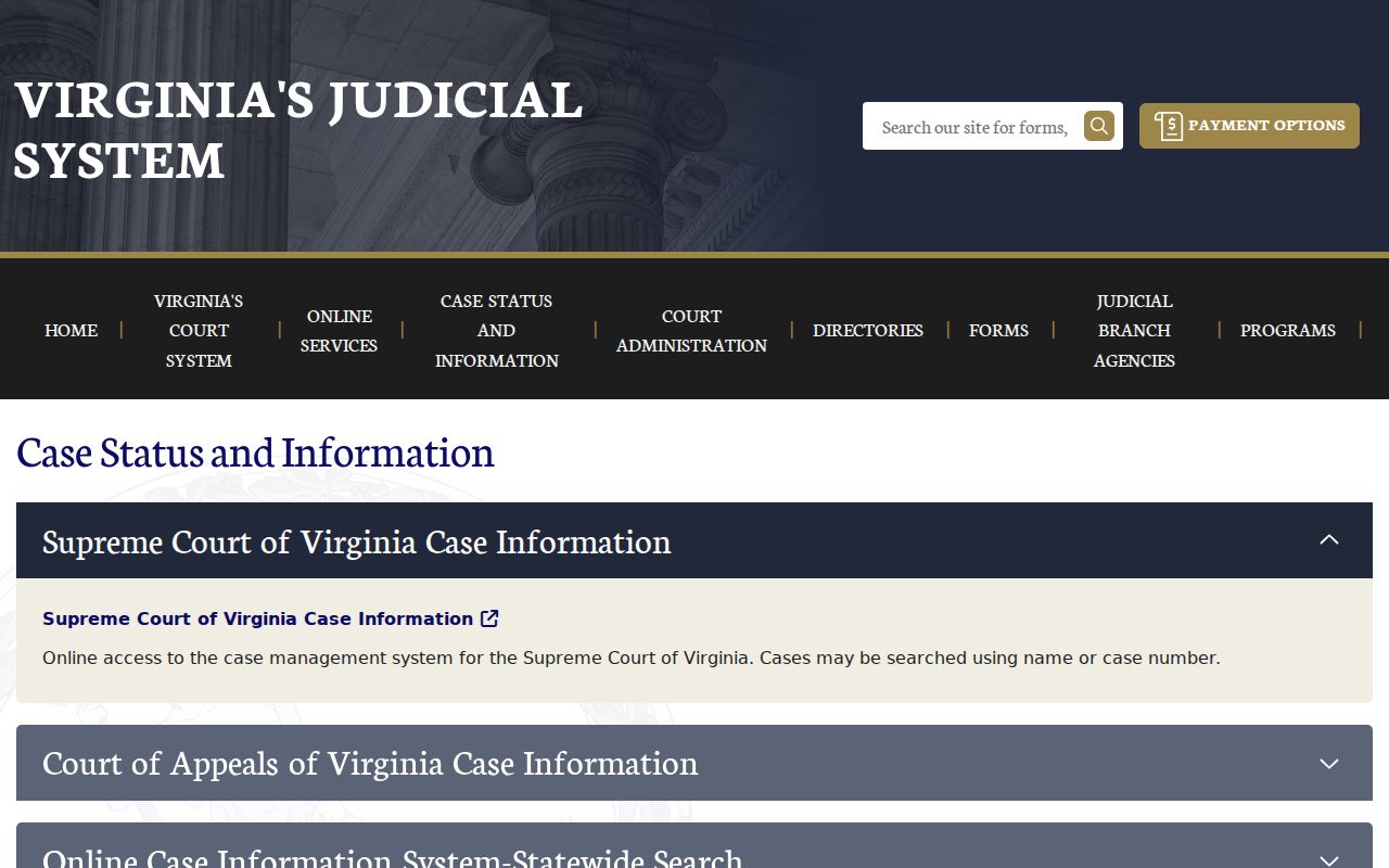 Orange County court case search information for warrant records