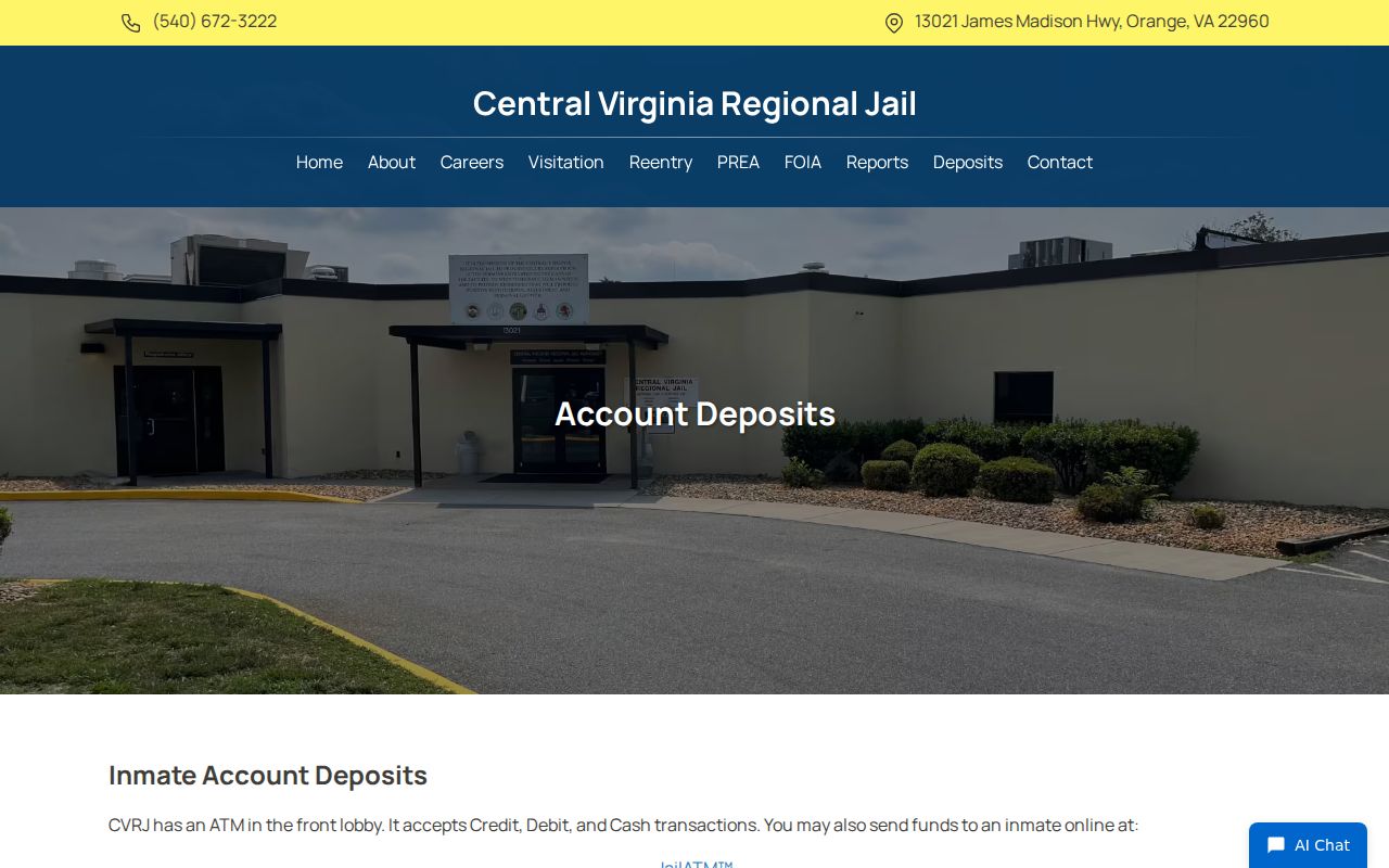 Orange County arrest warrant bond caution and regional jail account information