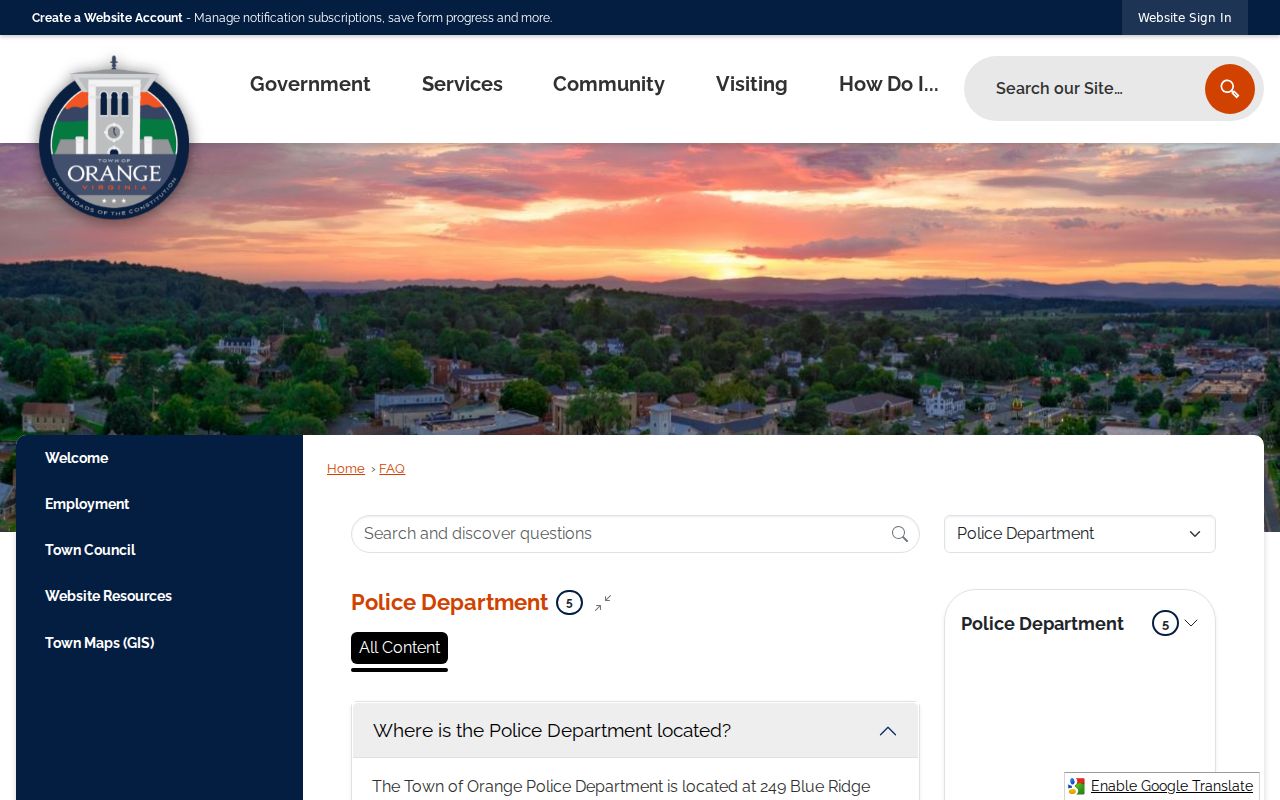 Orange County traffic warrant records and Town of Orange parking ticket information